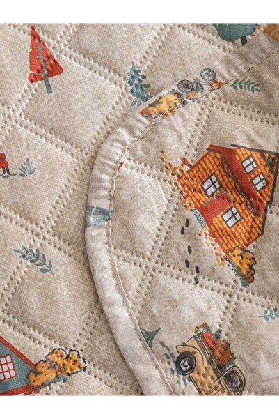 LC Waikiki LCW HOME Yılbaşı Temalı Çift Kişilik Yatak Örtüsü (W4)