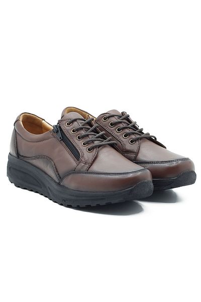 Barmea Genuine Leather Women's Casual Walking Shoes - 755 Coffee