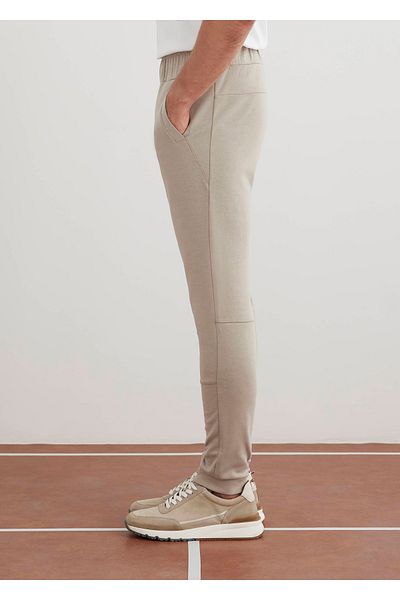 Boris Becker Stone Colored Knitted Fabric Jogger Pants