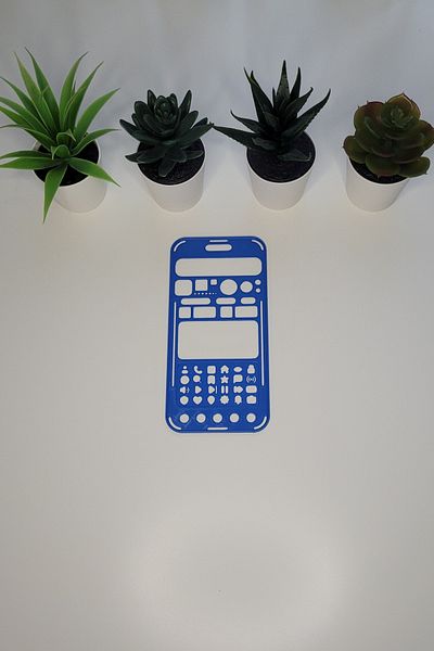 Karmelom Studio Telephone Shaped Bullet Journal Icons Template Ruler