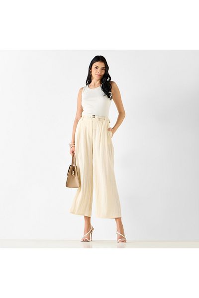 Iconic Belted Culottes With Pockets