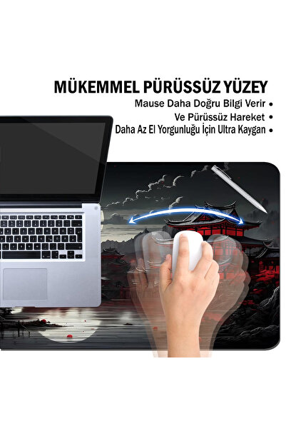 AsMat Paw Joc de masă anti-alunecare pentru jocuri cu tematică japoneză Minka și tastatură confortabilă de lucru Mause Padi 70*32cm