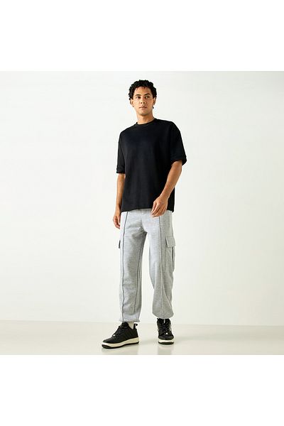 Starter Logo Applique Relaxed Fit Cargo Joggers With Drawstring Closure