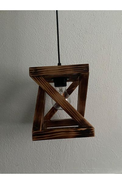 sgeteknoloji Natural Z Type Chandelier with Tumbled Pattern (15Cm*17Cm)