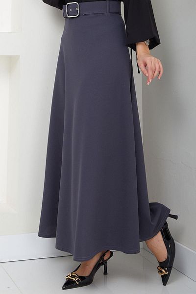 hafsamina Smoked Mevlana Belted Skirt - Hm2370
