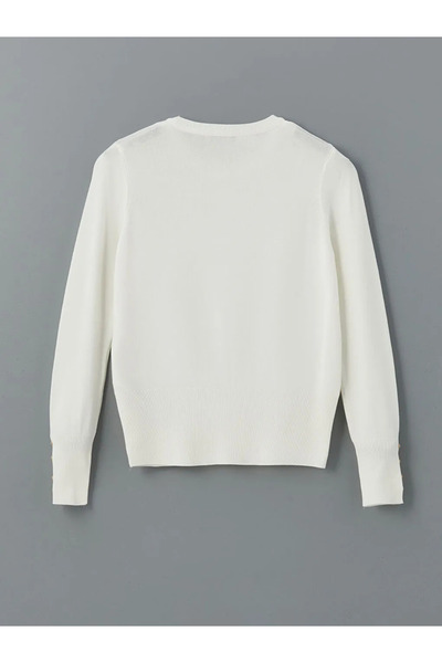 LC Waikiki LCW Vision Ekru Bisiklet Yaka Kadın Triko Kazak