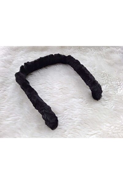REBORN DESIGN Black Color Glasses Effect Model Plush Furry Women's Crown