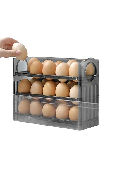 Ethab Ticaret Suncook Sc-4301 (30 Chamber) Refrigerator Egg Organizer Spring Foldable Rack