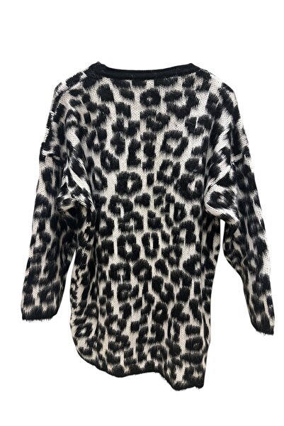 PHUTİ COLLECTION Leopard Gold Buttoned Beard Long Cardigan
