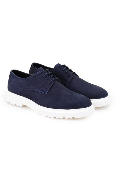 Desa Ανδρικά δερμάτινα casual παπούτσια Regina Navy Blue