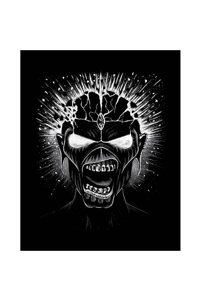 Z zepplin Iron maiden Skull Patch mare pentru spate