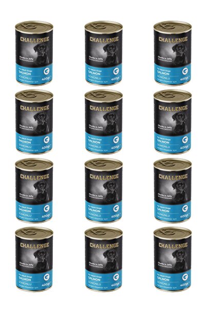 Challenge Somonlu Yetişkin Köpek Konservesi 400 gr X 12 Adet