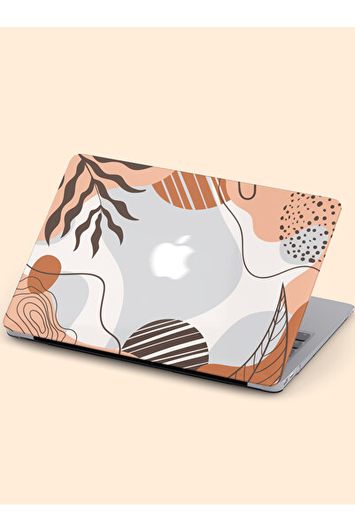 Lopard Macbook Air (M1) Kılıf 13.3 inç A1932-A2179-A2337 2020/2021 Macos-05 Şeffaf Kapak Tam Koruma Kahvere