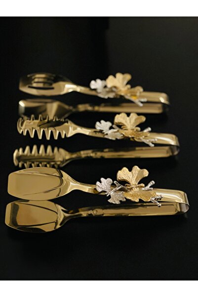 IŞILTI 3'lü Gold Kelebekli Maşa Seti