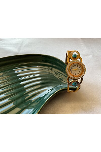 TREND TAŞ İŞLEMELİ ÇELİK KELEPÇE SAAT (M:251)