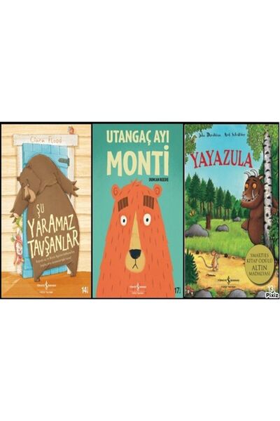 TÜRKİYE İŞ BANKASI KÜLTÜR YAYINLARI Utangaç Ayı Monti + Şu Yaramaz Tavşanlar ...