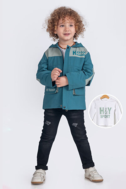 Merdia Dečaki 'KSNUMKS-Piece Set (H Classic Hooded Trench, majica dugih rukav...