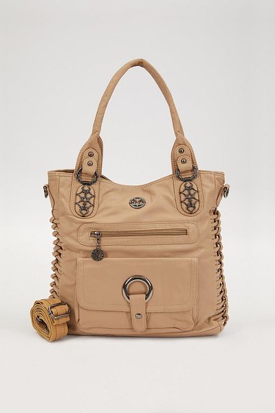 Levidor Cream Knot Detailed Shoulder Bag
