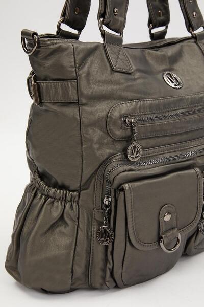 Levidor Сумка через плече з сірим оздобленням