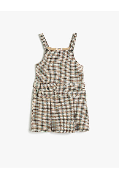 Koton Brown Girl's Strappy Dress