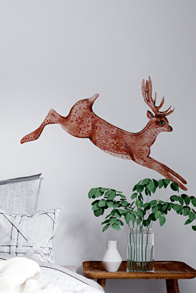 Plustablo ملصق حائط على شكل غزال على الطراز الاسكندنافي |   ملصق حائط لغرفة ا...