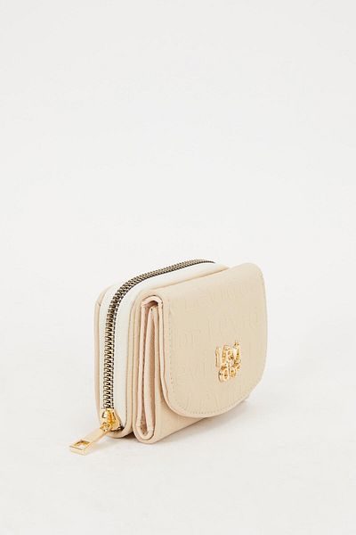 Levidor Cream Embossed Pattern Wallet