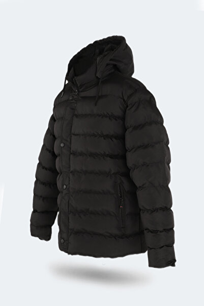 Slazenger Salıne Büyük Beden Erkek Mont & Kaban Siyah