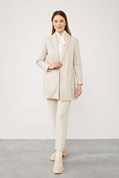 Levidor Stone Blazer Unlined Faux Leather Jacket