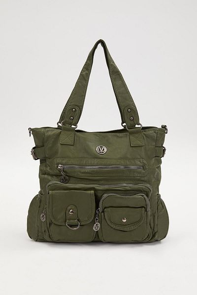 Levidor Green Chafing Detailed Shoulder Bag