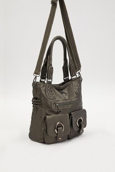 Levidor Gray Bird Eye Detailed Shoulder Bag