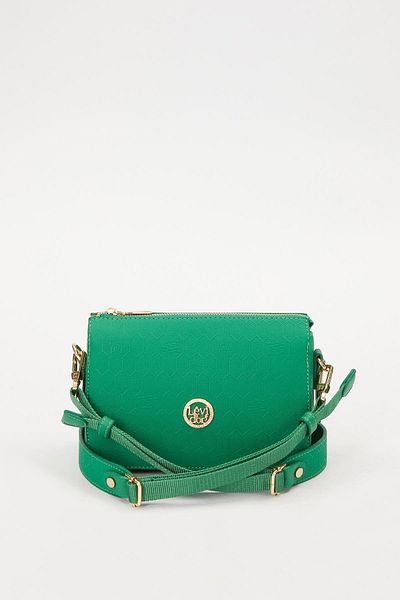 Levidor Grass Green Multi-Compartment Shoulder Bag