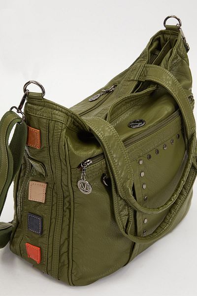 Levidor Green Color Detailed Shoulder Bag