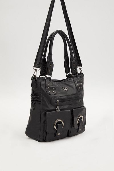 Levidor Black Bird Eye Detailed Shoulder Bag