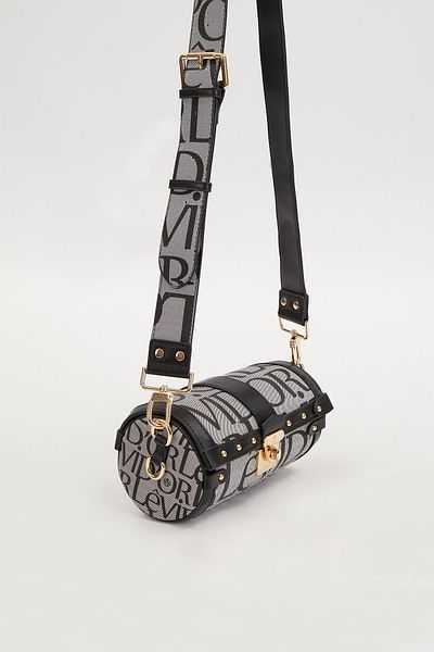 Levidor Black Cylinder Shaped Shoulder Bag 930278