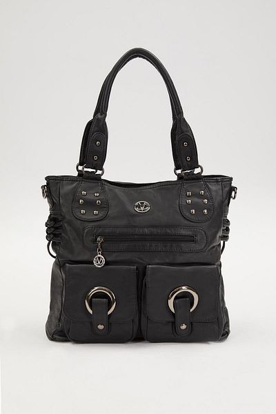 Levidor Black Bird Eye Detailed Shoulder Bag
