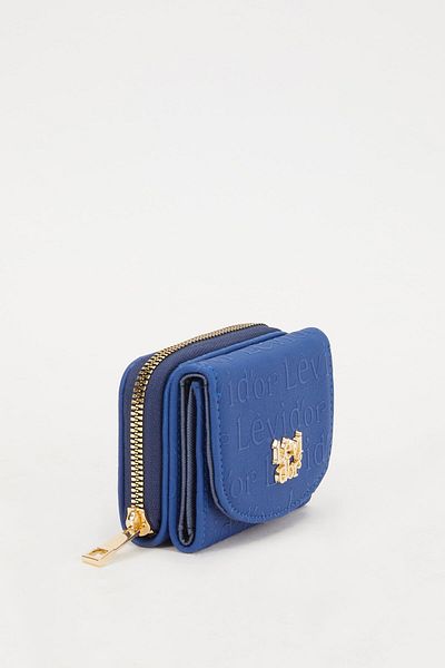 Levidor Saks Blue Embossed Pattern Wallet