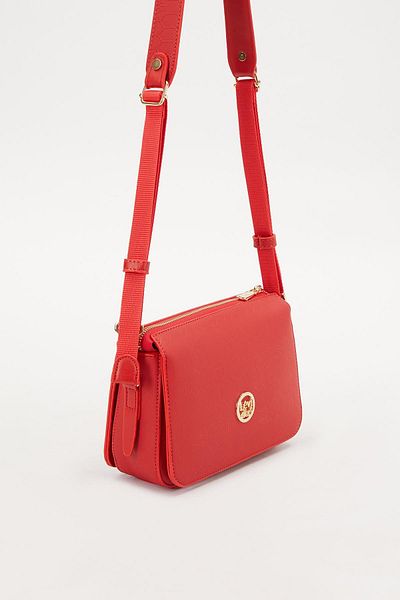 Levidor Red Multi-Compartment Shoulder Bag