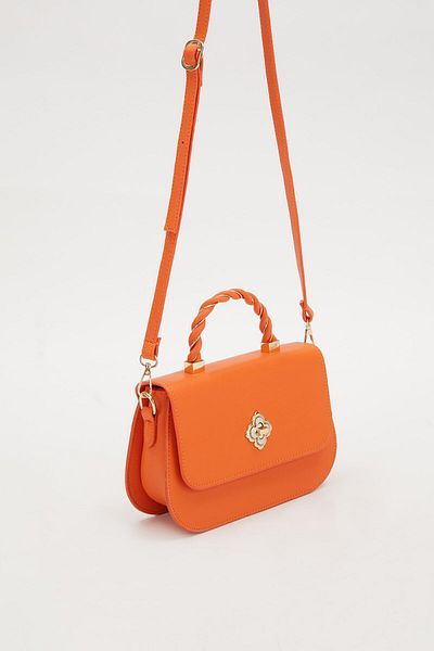 Levidor Orange Twist Pattern Handbag