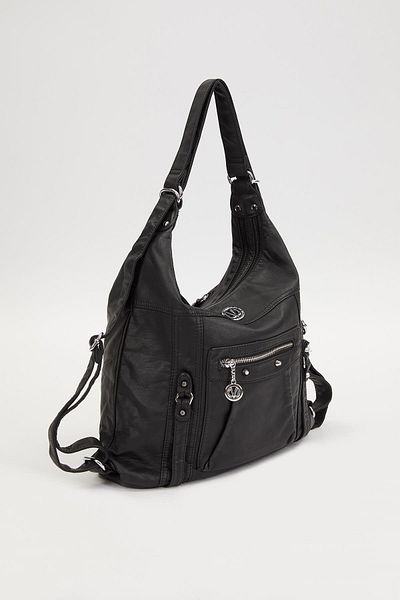 Levidor Black Pocket Shoulder Bag