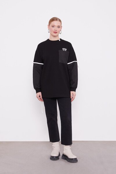 Levidor Hanorac negru cu detalii matlasate