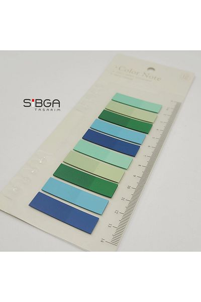sibga tasarım Transparent Colored Post-It Note Paper - 200 Sheets Bookmark Sticker