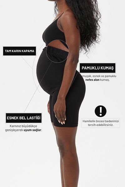 Almila Leggings de Maternitate Model 2021 - Pantaloni scurti din bumbac si elastan