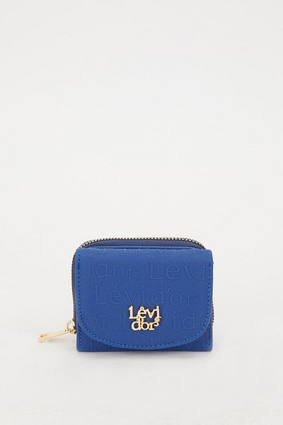 Levidor Saks Blue Embossed Pattern Wallet