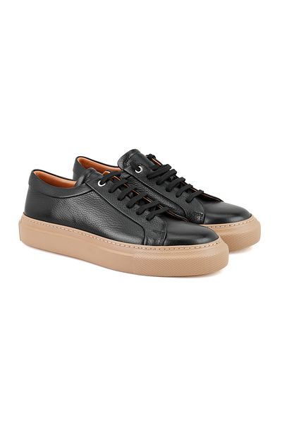 Desa Ανδρικά δερμάτινα casual παπούτσια Francis Black