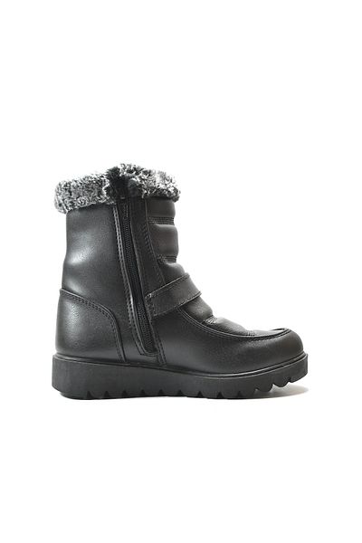 Onlo Ayakkabı Черни вълнени ботуши с цип за момичета Onlo Shoes 958
