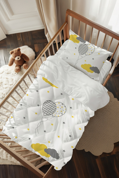 Talia Home Balon Desenli Bebek Beşik Uyku Seti