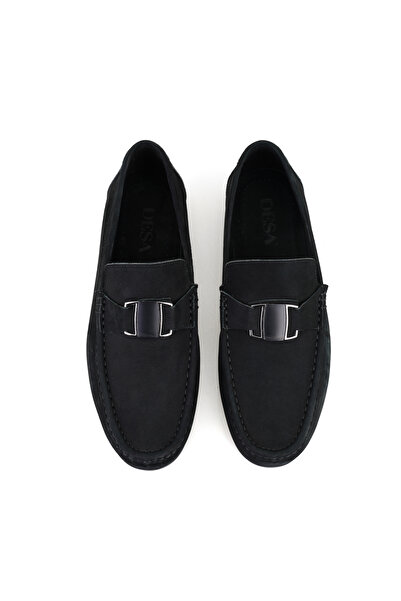 Desa Ανδρικό δερμάτινο σουέτ Craig Black Loafer