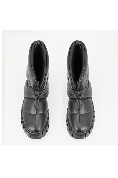 Desa Γυναικείες μαύρες δερμάτινες μπότες