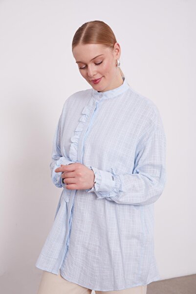 Levidor Baby Blue Frilly Shirt