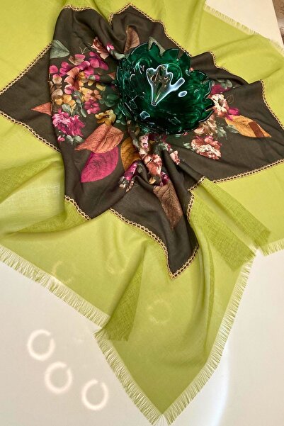 RH Rosehan Green Black Vintage Boho Style Tablecloth